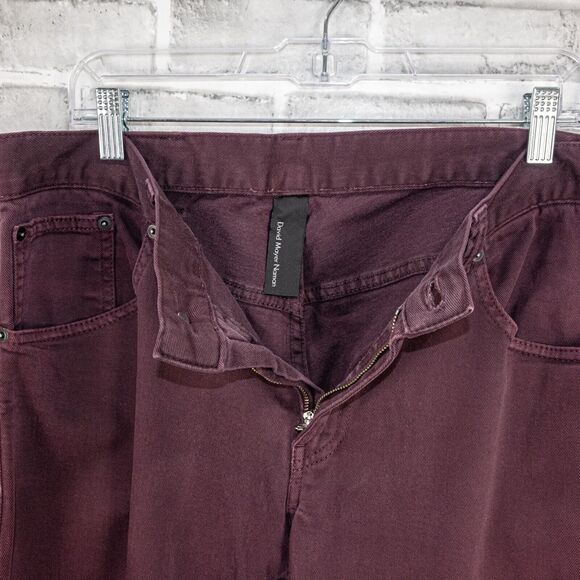 David Mayer Naman Men's slim Denim Jeans in Burgundy Size 52 36w - Picture 10 of 12